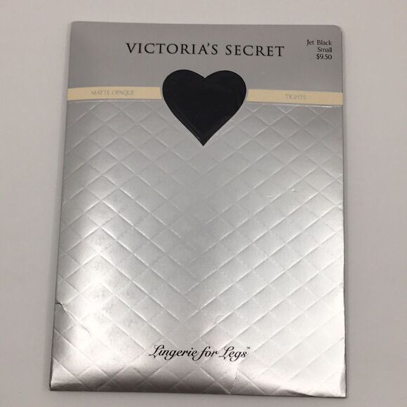 Victoria's Secret Accessories - Vintage Victoria’s Secret Matte Opaque Pantyhose Tights Jet Black Sz Small